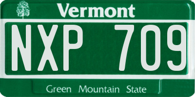 VT license plate NXP709