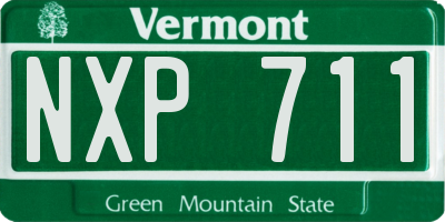 VT license plate NXP711