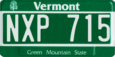 VT license plate NXP715