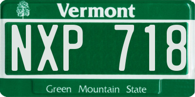 VT license plate NXP718