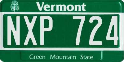 VT license plate NXP724