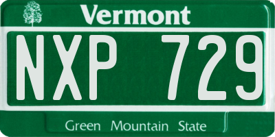 VT license plate NXP729