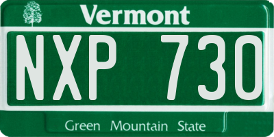 VT license plate NXP730