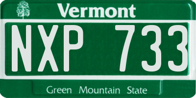 VT license plate NXP733