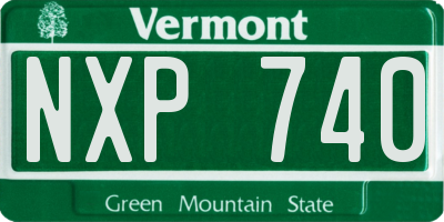 VT license plate NXP740