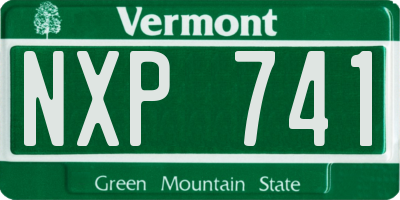 VT license plate NXP741