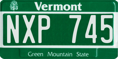 VT license plate NXP745