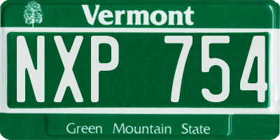 VT license plate NXP754