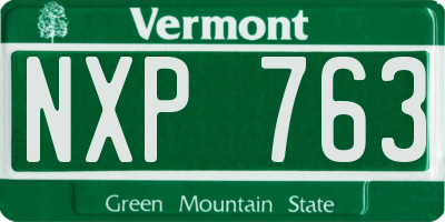 VT license plate NXP763