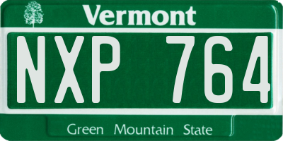 VT license plate NXP764