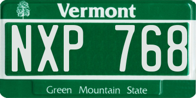VT license plate NXP768