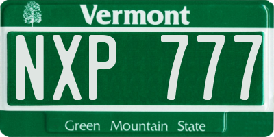 VT license plate NXP777