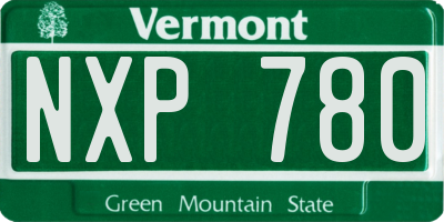 VT license plate NXP780