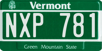 VT license plate NXP781
