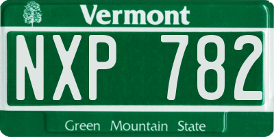 VT license plate NXP782