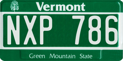 VT license plate NXP786