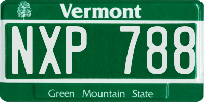 VT license plate NXP788
