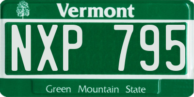VT license plate NXP795