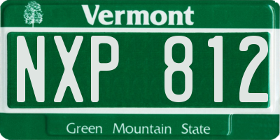 VT license plate NXP812