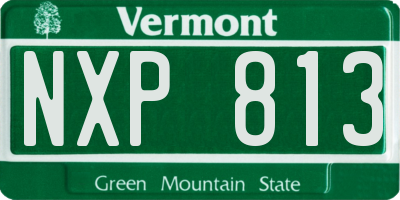 VT license plate NXP813