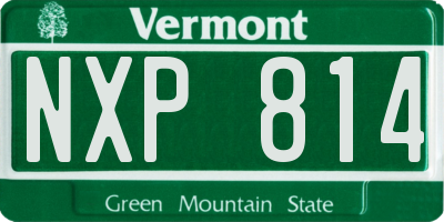VT license plate NXP814
