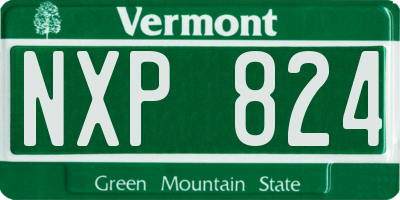 VT license plate NXP824