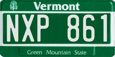 VT license plate NXP861