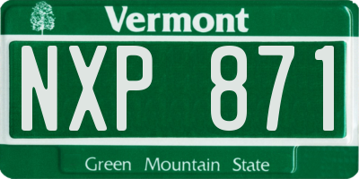 VT license plate NXP871