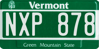 VT license plate NXP878