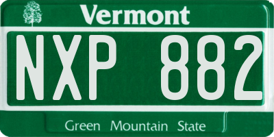 VT license plate NXP882