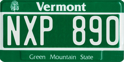 VT license plate NXP890