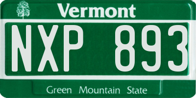 VT license plate NXP893