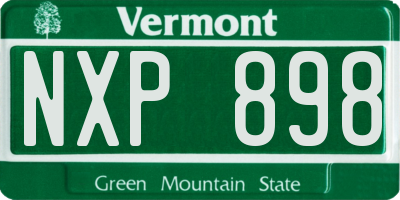 VT license plate NXP898
