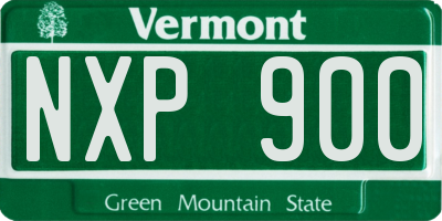 VT license plate NXP900