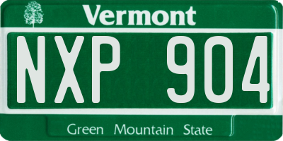 VT license plate NXP904
