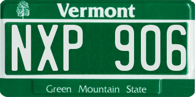 VT license plate NXP906