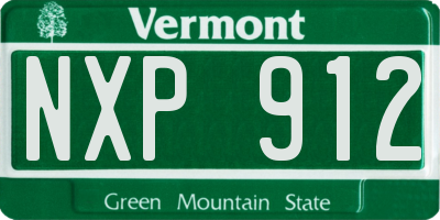 VT license plate NXP912