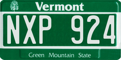 VT license plate NXP924