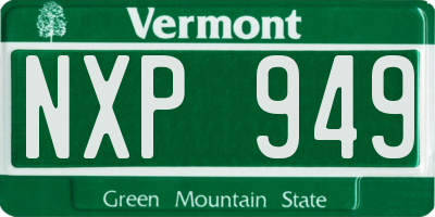 VT license plate NXP949