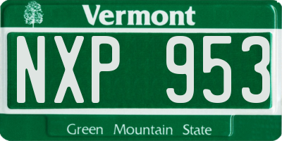 VT license plate NXP953