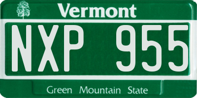 VT license plate NXP955