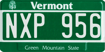 VT license plate NXP956