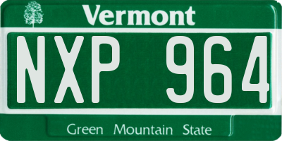 VT license plate NXP964
