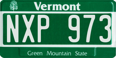 VT license plate NXP973