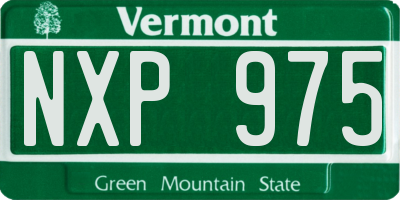 VT license plate NXP975