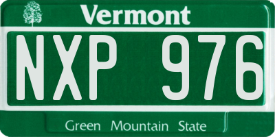 VT license plate NXP976