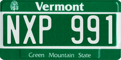VT license plate NXP991