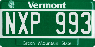 VT license plate NXP993