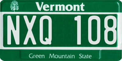 VT license plate NXQ108