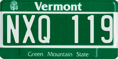 VT license plate NXQ119